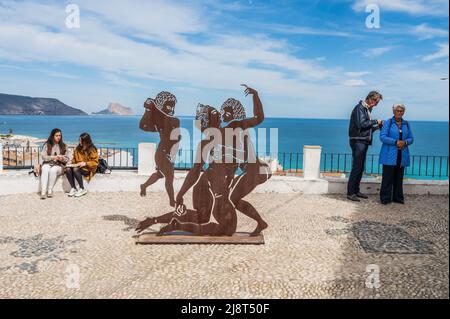 Mirador del Portal Viejo punto di vista nel centro storico di Altea, Alicante Spagna Foto Stock