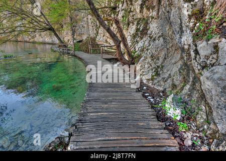 Il Parco Nazionale dei Laghi di Plitvice, Lika-Senj Affitto, Croazia, Europa Foto Stock