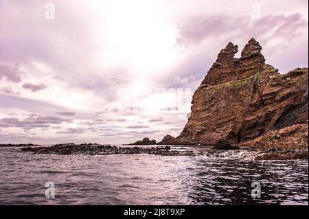 La bella isola 'Dokdo', Dokdo è il territorio di estremità orientale della 'Repubblica di Corea'. Foto Stock