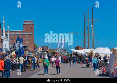 Piccola città Kappeln sul fiordo di Schlei, Schleswig-Holstein, Germania settentrionale, Europa Foto Stock