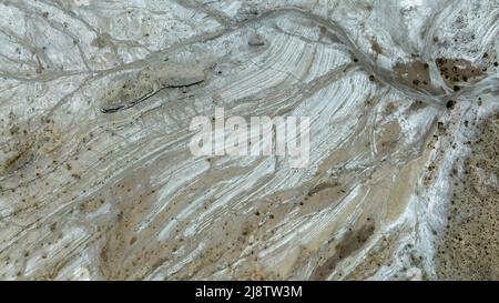 forme e modelli del deserto dalle taverne viste dall'aria Foto Stock