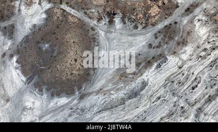 forme e modelli del deserto dalle taverne viste dall'aria Foto Stock