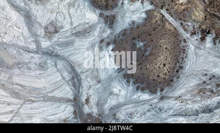 forme e modelli del deserto dalle taverne viste dall'aria Foto Stock
