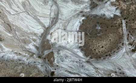 forme e modelli del deserto dalle taverne viste dall'aria Foto Stock