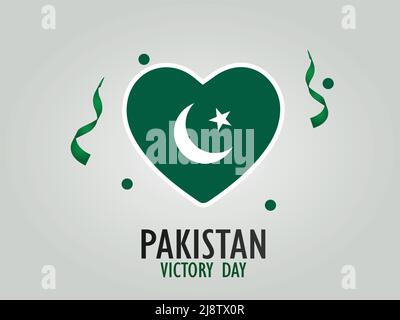 Giornata nazionale felice con la bandiera del Pakistan Illustrazione Vettoriale