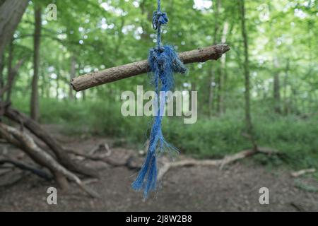 Corda legata a un albero Foto Stock