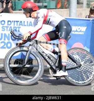 Verona, VR, Italia - 2 giugno 2019: Ciclista JAN POLANC del Team UAE al Tour d'Italia chiamato anche giro di ITALIA è una gara ciclistica più famosa con profes Foto Stock