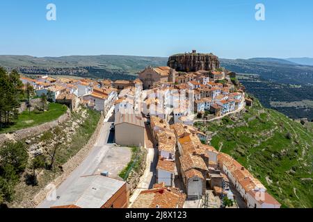 Ares del Maestrazgo è una città medievale di alto interesse culturale e storico nella provincia di Valencia, in Spagna Foto Stock