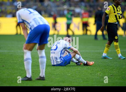 Marco RICHTER (B) deluso dopo la partita, calcio 1st Bundesliga, 34th matchday, Borussia Dortmund (DO) - Hertha BSC Berlino (B) 2: 1, il 14th maggio 2022 a Dortmund/Germania. Le normative #DFL vietano l'uso di fotografie come sequenze di immagini e/o quasi-video # Â Foto Stock