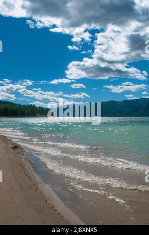 Lago Koocanusa e Purcell Mountains in Montana, USA Foto Stock