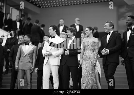 Tom Cruise e Jennifer Connelly in arrivo per la proiezione di Top Gun: Maverick come parte del Festival del Cinema di cannes 75th il 18 maggio 2022 a Cannes, Francia. Foto di Franck Castel/ABACAPRESS.COM Foto Stock