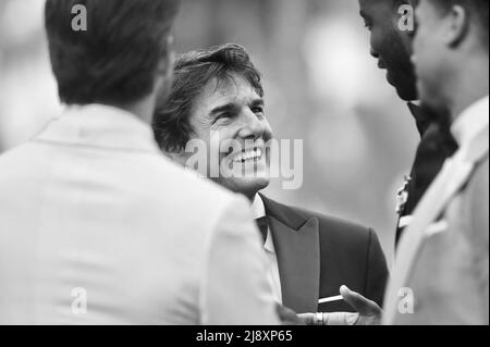 Tom Cruise e Jennifer Connelly in arrivo per la proiezione di Top Gun: Maverick come parte del Festival del Cinema di cannes 75th il 18 maggio 2022 a Cannes, Francia. Foto di Franck Castel/ABACAPRESS.COM Foto Stock