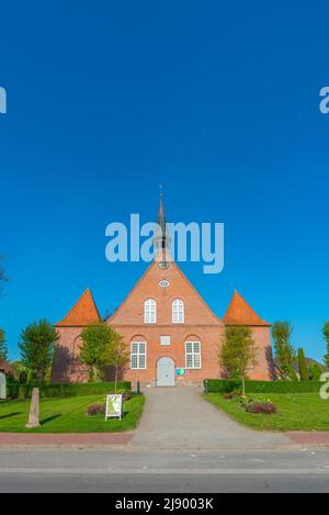 Vista frontale della Chiesa di San Katharinen, Gelting, Landscape Angeln, Stato federale Schleswig-Holstein, Germania settentrionale, Europa centrale Foto Stock
