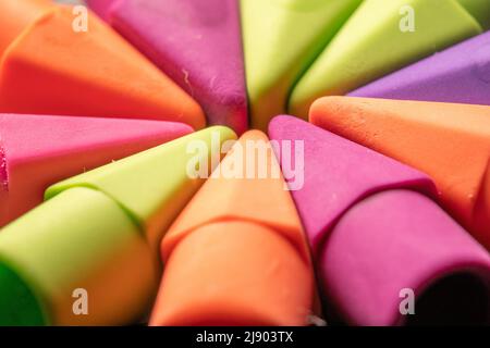 Immagine macro di matite colorate Foto Stock