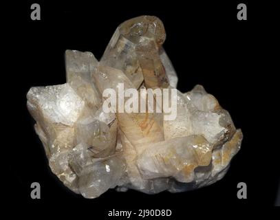 Cristallo quarzo geode minerale primo piano, trovato in Mongolia Foto Stock