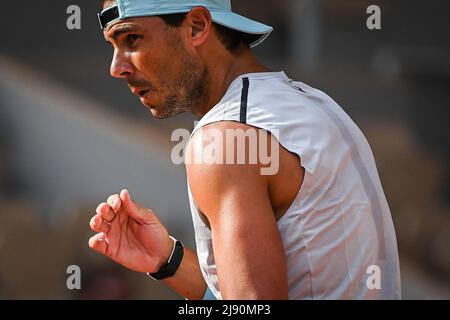 Rafael NADAL di Spagna durante una sessione di allenamento di Roland-Garros 2022, French Open 2022, torneo di tennis Grand Slam il 18 maggio 2022 allo stadio Roland-Garros di Parigi, Francia - Foto Matthieu Mirville / DPPI Foto Stock