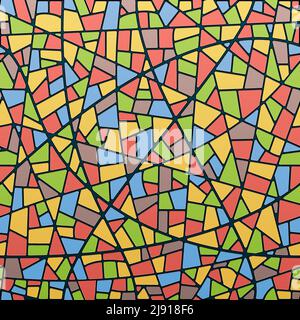 Seamless vetrata e colori luminosi con luce e ombra Illustrazione Vettoriale