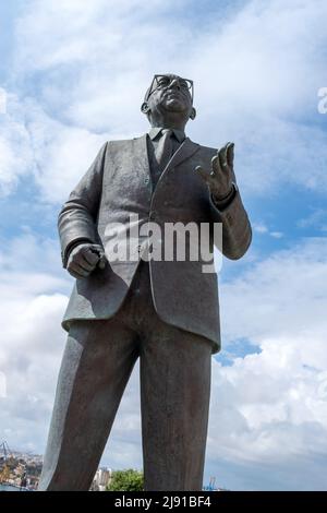 Statua di Dom Mintoff, Valletta, Malta Foto Stock