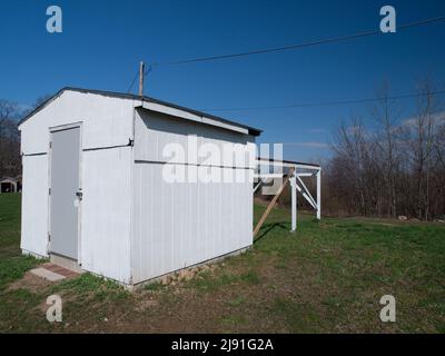 Roll-off Roof Astronomy Observatory Foto Stock