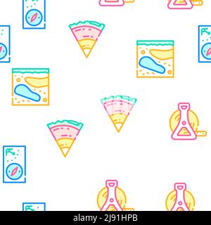 Modello senza giunture vettoriale Geodesy Equipment Illustrazione Vettoriale