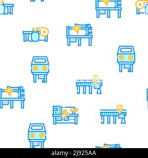 Macchine industriali Vector Seamless Pattern Illustrazione Vettoriale