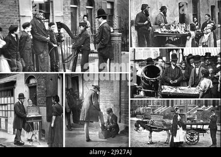 Alcune rare immagini di persone comuni nella città di Londra raffigurano scene della vita quotidiana, risalenti alla metà del 1800s Foto Stock