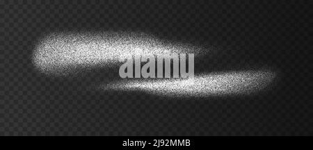 Zucchero in polvere. Fondo del vettore di farina isolato con sale. Bianco zucchero neve texture Illustrazione Vettoriale