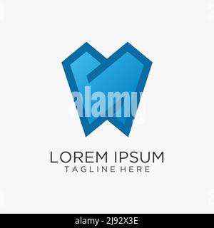 Design con logo per odontoiatria Illustrazione Vettoriale