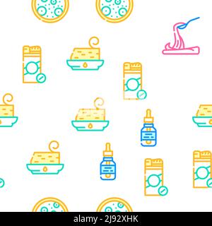 Additivi alimentari Formula Vector Seamless Pattern Illustrazione Vettoriale