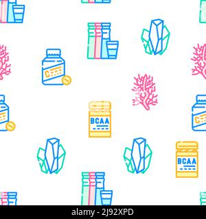 Additivi alimentari Formula Vector Seamless Pattern Illustrazione Vettoriale