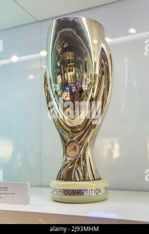 Museo del FC Barcelona, nello stadio Camp Nou. Coppa europea UEFA (Barcellona, Catalogna, Spagna) ESP: Museo del FC Barcellona, en el Camp Nou Foto Stock