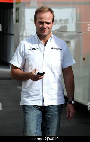 ARCHIVIO FOTO: Rubens BARRICHELLO compie 50 giri il 23 maggio 2022, Rubens BARRICHELLO (BRA), Brawn GP, metà figura, Motorsport, Formula 1, davanti al GP di Spagna Catalunya a Barcellona il 05/07/2009. Uh Foto Stock