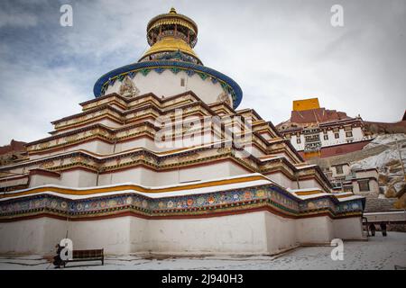 La storica città di Gyantse, regione autonoma del Tibet Foto Stock