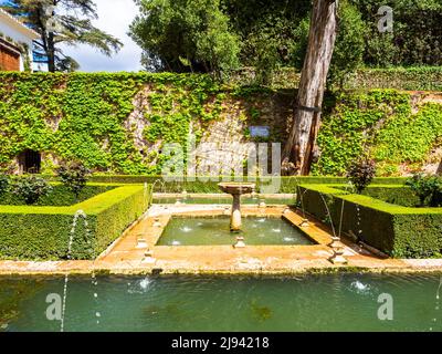 Patio de la Sultana nel complesso Generalife - Alhambra - Granada, Spagna Foto Stock