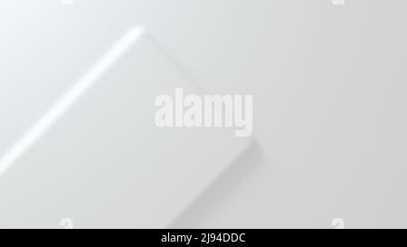 Sfondo bianco convesso in geometria anti-aliasing. 3d rendering Foto Stock