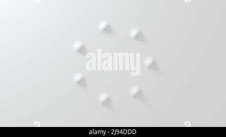 Sfondo bianco convesso in geometria anti-aliasing. 3d rendering Foto Stock