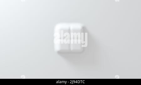 Sfondo bianco convesso in geometria anti-aliasing. 3d rendering Foto Stock