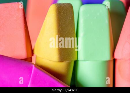 Immagine macro di matite colorate Foto Stock