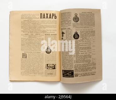 All'interno della rivista dell'Impero Russo 'Zhurnal dlya Vsekh' (in russo: Журнал для всех, Journal for Everybody) Marzo 1904. Foto Stock