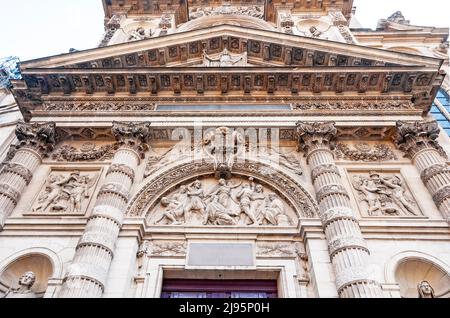 Fronte di Panthéon a Parigi, Francia Foto Stock