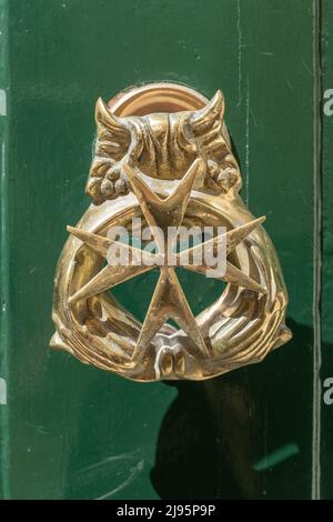 Bussata porta ornamentale, Valletta, Malta Foto Stock