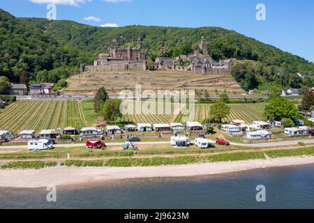 Burg Reichenstein, Trechtingshausen, Rhein Valley, Germania Foto Stock