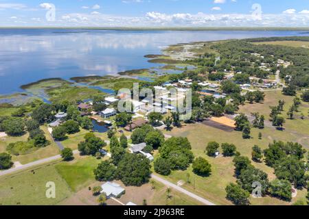 Varie vedute di Sebring, FL dall'aria e dal suolo. Foto Stock