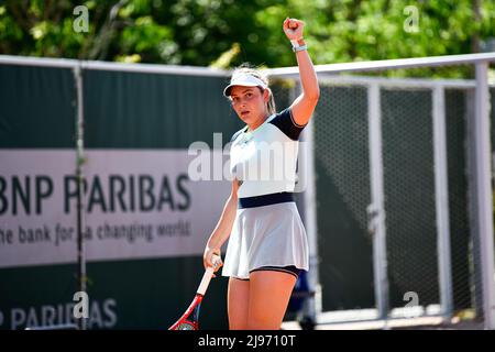 Parigi, Francia. 19th maggio 2022. Donna Vekic di Croazia durante l'Open Francese (Roland-Garros) 2022, Gran torneo di tennis Slam il 19 maggio 2022 allo stadio Roland-Garros di Parigi, Francia - Foto: Victor Joly/DPPI/LiveMedia Credit: Independent Photo Agency/Alamy Live News Foto Stock