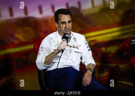 ROBSON Dave (gbr), responsabile delle prestazioni del veicolo, Williams Racing, ritratto, conferenza stampa durante la Formula 1 Pirelli Grand Premio de Espana 2022, 6th round del Campionato Mondiale di Formula uno 2022 FIA, sul circuito di Barcellona-Catalunya, dal 20 al 22 maggio 2022 a Montmelo, Spagna - Foto: Xavi Bonilla/DPPI/LiveMedia Foto Stock