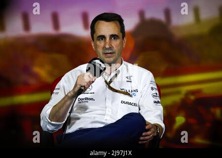 ROBSON Dave (gbr), responsabile delle prestazioni del veicolo, Williams Racing, ritratto, conferenza stampa durante la Formula 1 Pirelli Grand Premio de Espana 2022, 6th round del Campionato Mondiale di Formula uno 2022 FIA, sul circuito di Barcellona-Catalunya, dal 20 al 22 maggio 2022 a Montmelo, Spagna - Foto: Xavi Bonilla/DPPI/LiveMedia Foto Stock