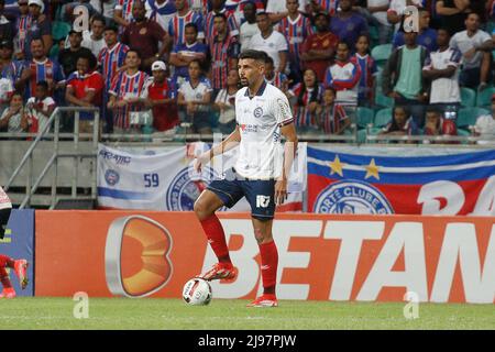 Salvador, Brasile. 20th maggio 2022. Nella foto, il difensore Ignacio durante il gioco tra Bahia x Ponte Preta, Campeonato Brasileiro Serie B 2022, tenuto a Estádio da Arena Fonte Nova, a Salvador (BA), questo Venerdì (20). Credit: Márcio Roberto/FotoArena/Alamy Live News Foto Stock