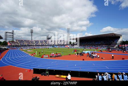 Una vista generale dell'Alexander Stadium, Birmingham. Data foto: Sabato 21 maggio 2022. Foto Stock