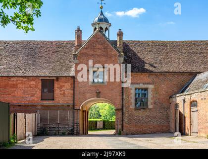 Bella Charlecote House & Gardens a Charlecote Park, Warwickshire. Foto Stock