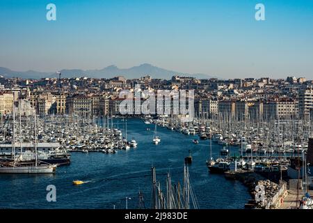 Francia. Marsiglia. Saint-Martin-du-Rhone (13). Ingresso al vecchio porto di Marsiglia Foto Stock